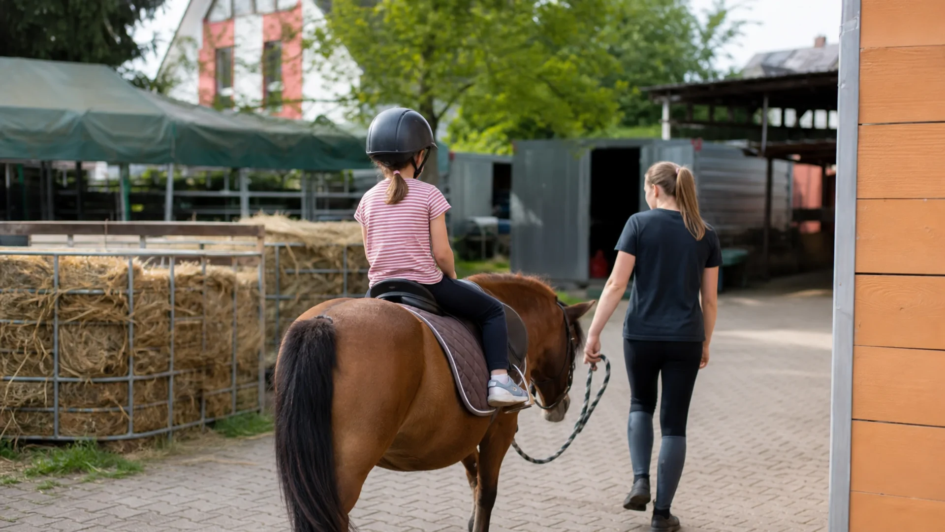 Ponyreiten beim Pferdehof Mohrhardt in Stutensee