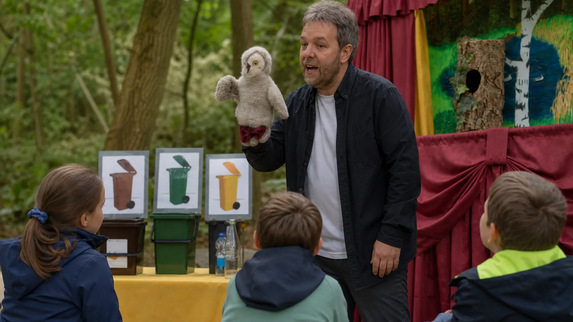 Puppentheater Abfalltrennung und Waldputzete