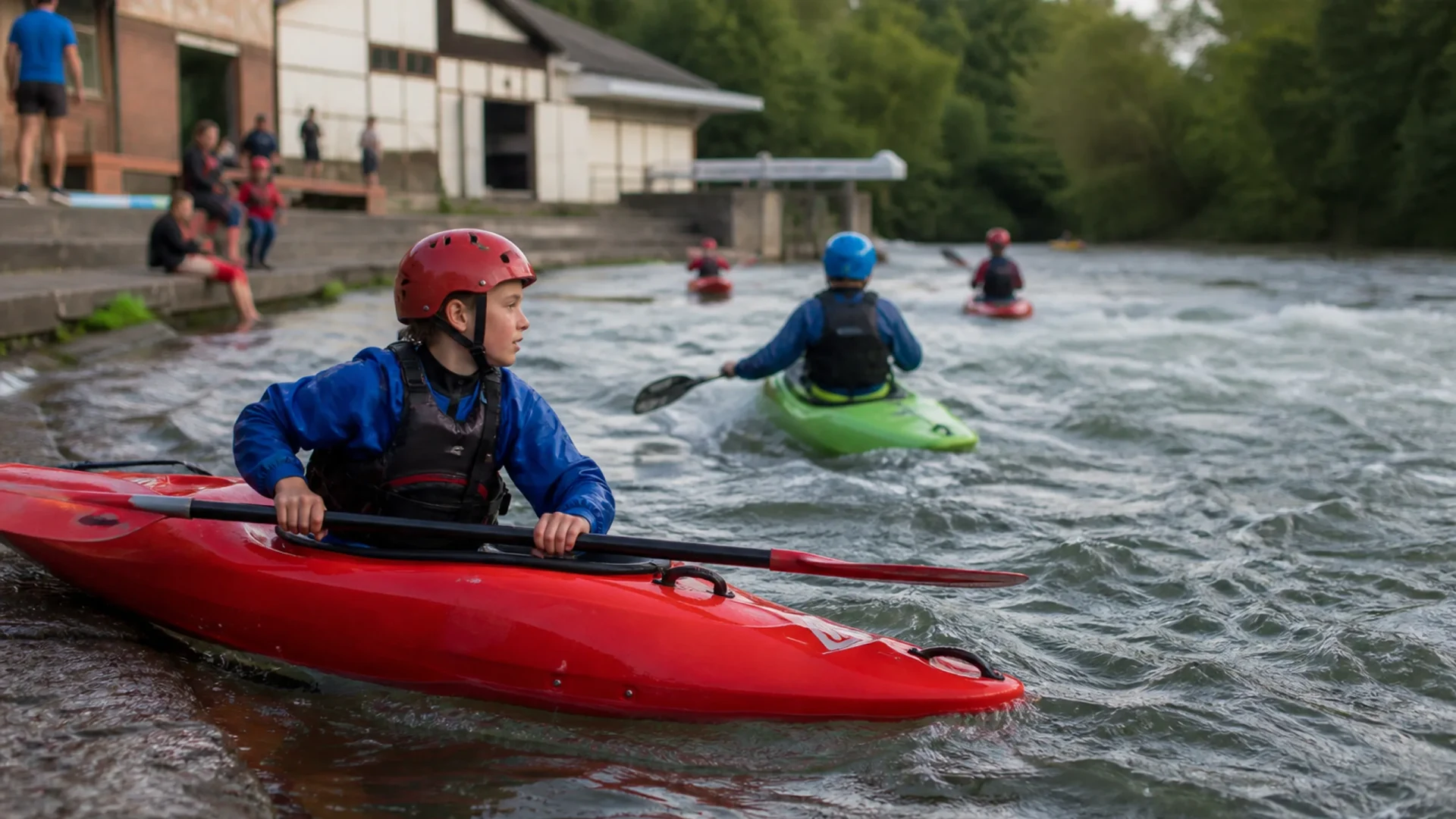 Wildwasser-Jugendtraining beim Naturfreunde Bootshaus