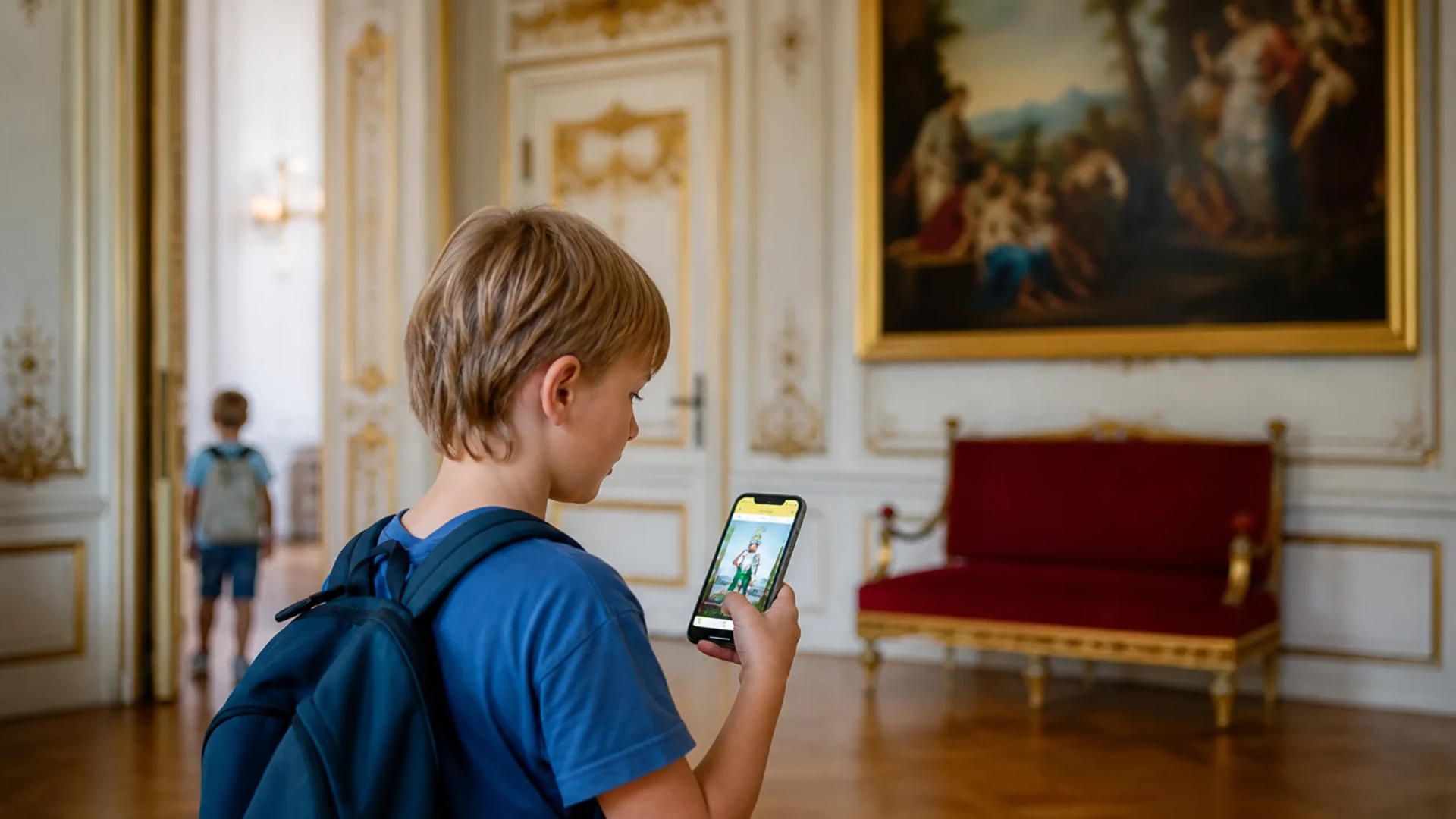 Kindertour durch Schloss Bruchsal mit der App Monument BW
