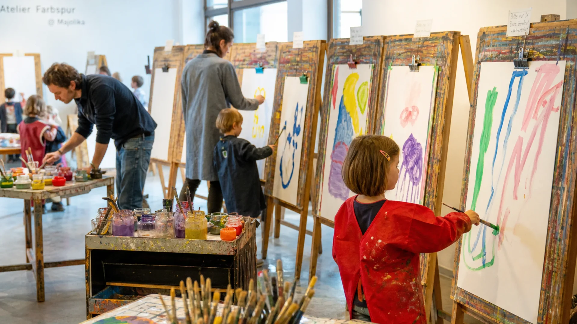Malspiel für Kinder im Atelier Farbspur in Karlsruhe
