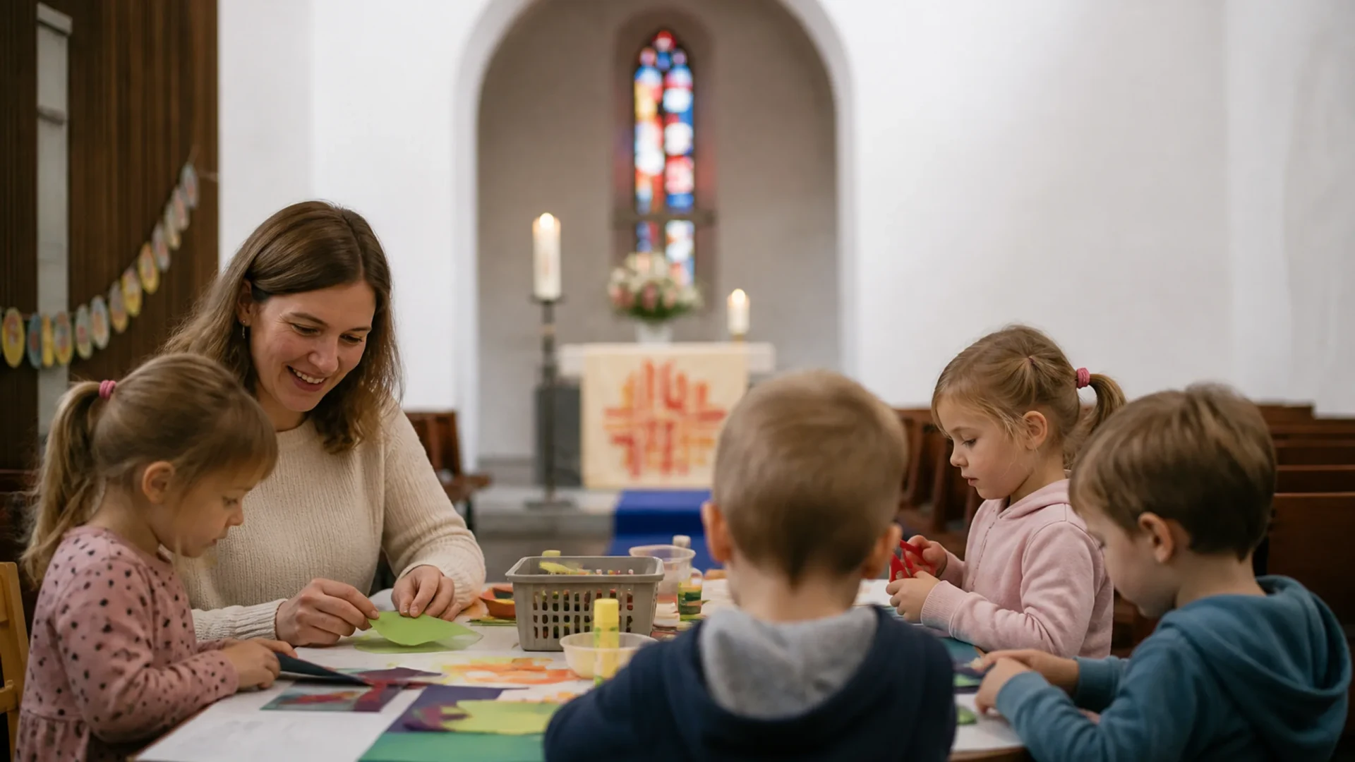 Kindergottesdienst in der Martinskirche Berghausen