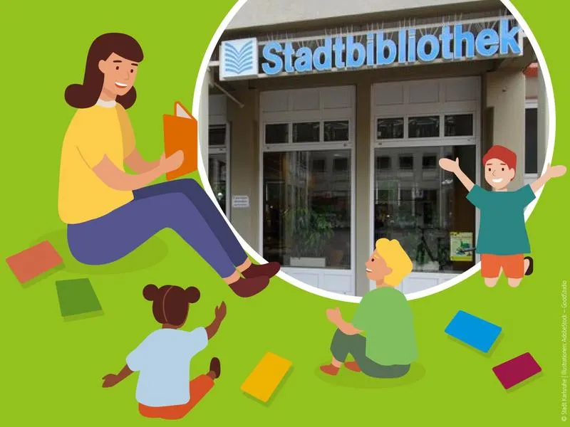 Vorlesezeit für Kinder in der Stadtbibliothek Waldstadt