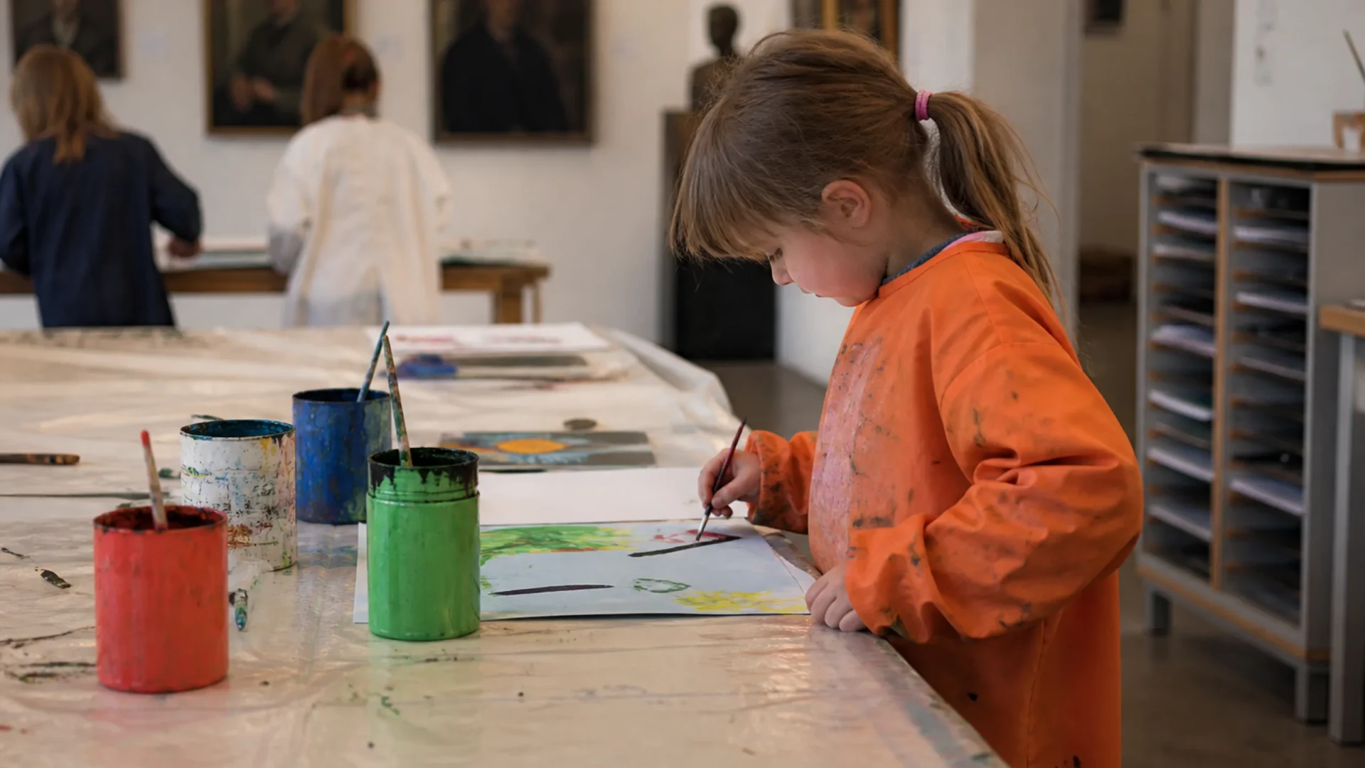 Mittwochswerkstatt Kunst in der Kinderkunstschule Ettlingen