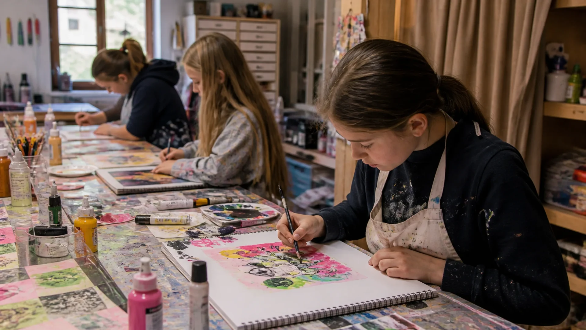 Art-Club Kids Malkurs in der Herbertle Werkstatt