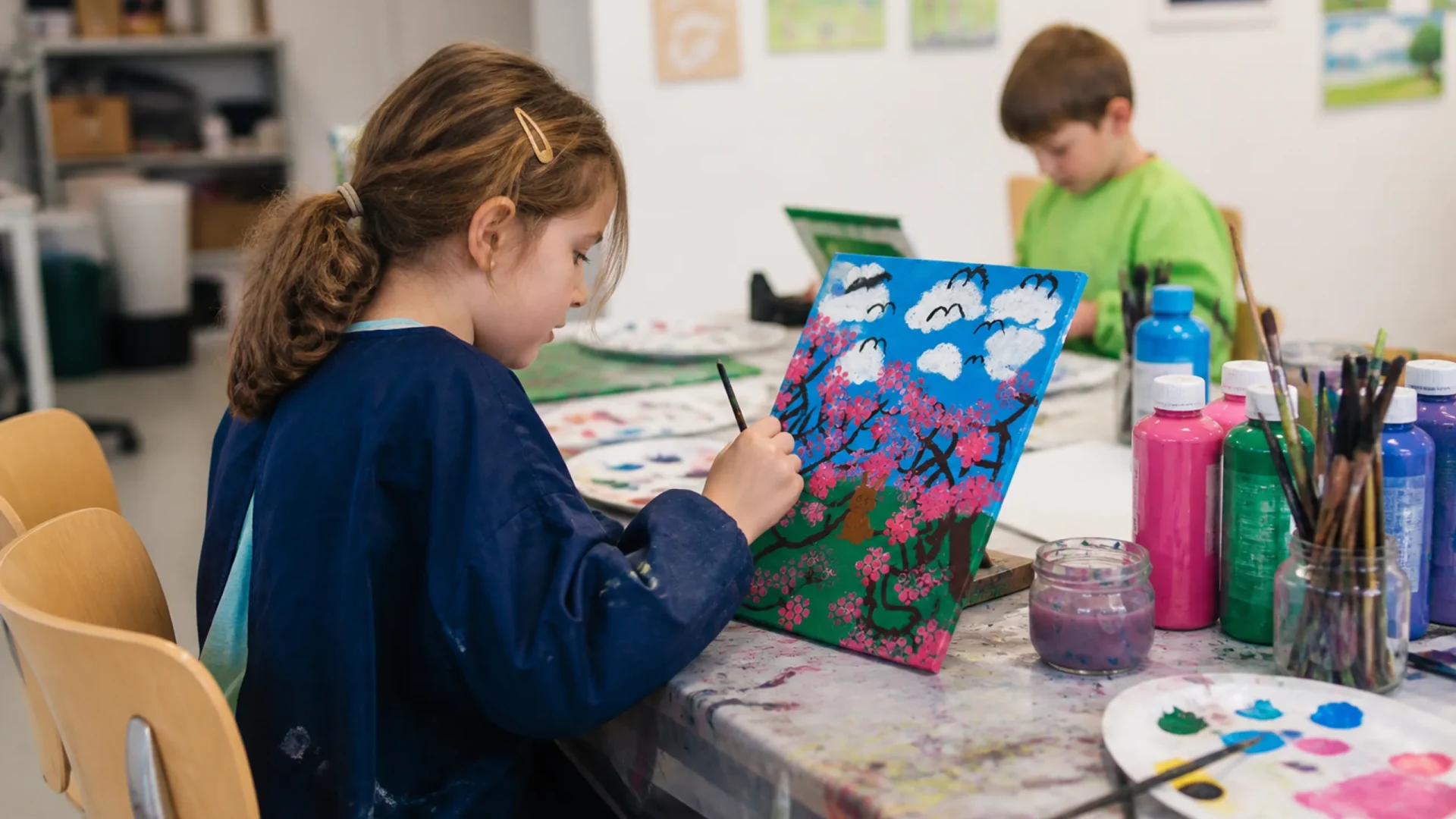 Art-Club Minis Malkurs im Herbertle Werkstatt