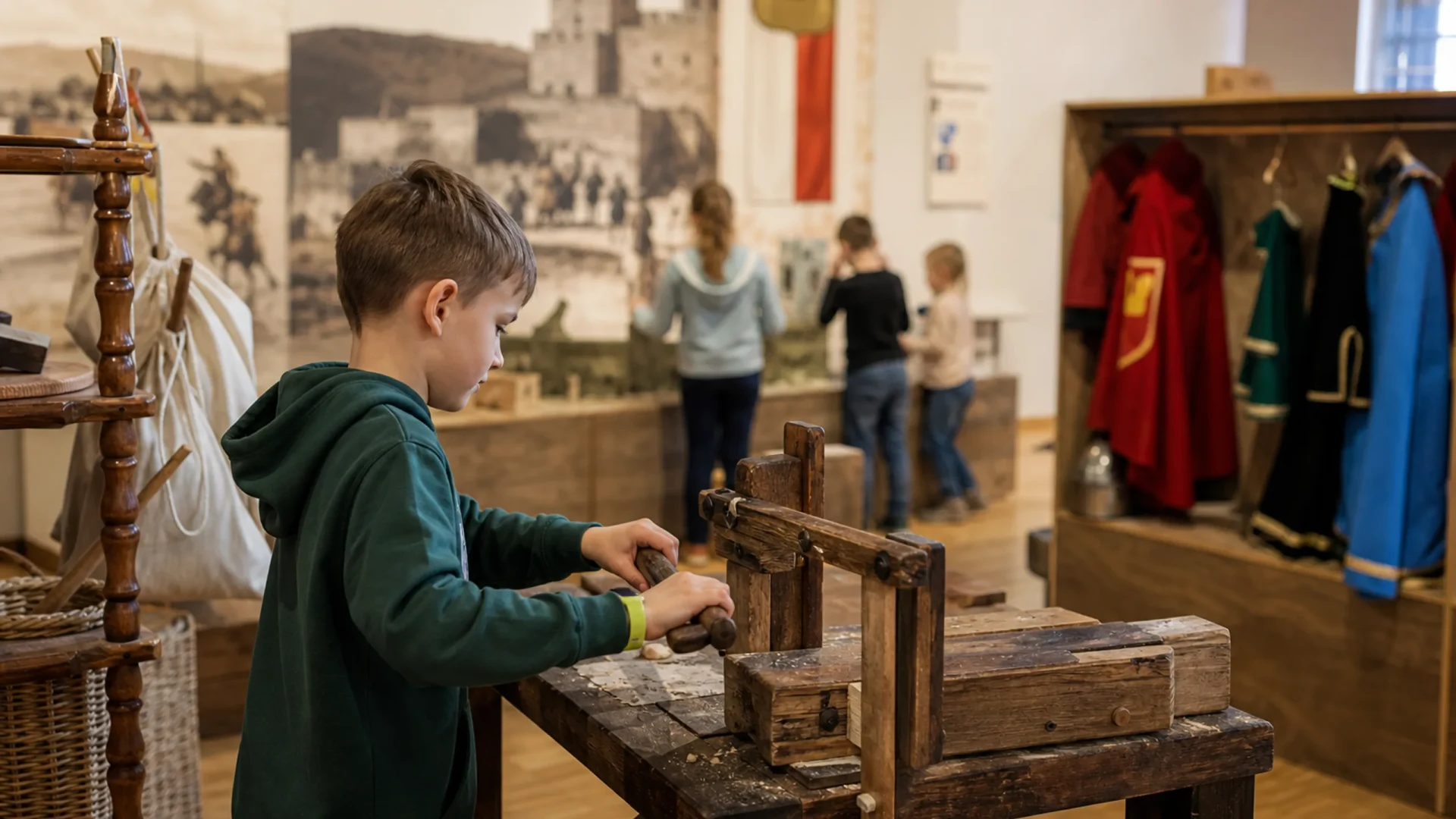 Mitmachausstellung Leben auf der Burg in Ettlingen