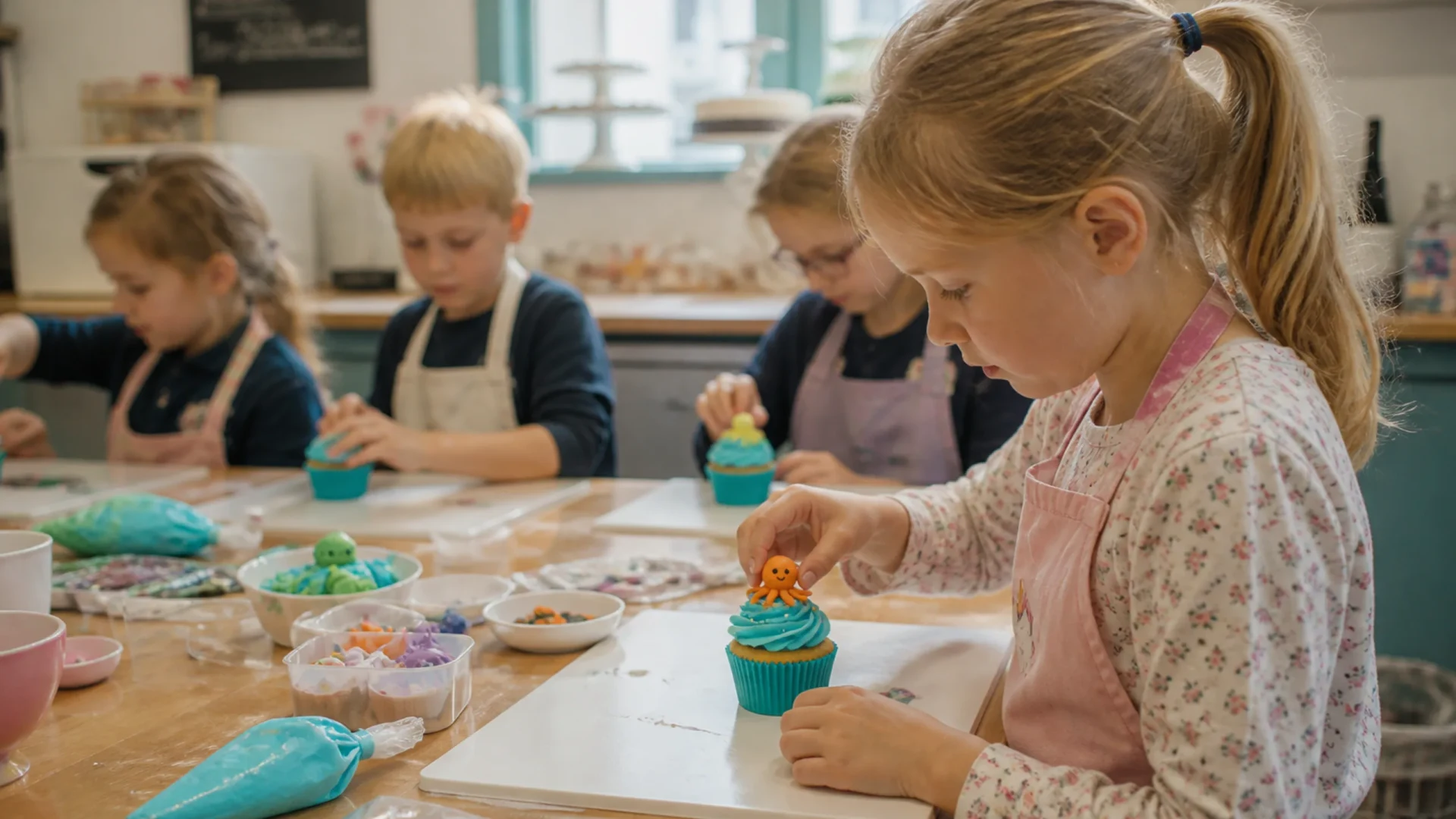 Kinder-Backkurs Unterwasser Abenteuer mit Cupcakes
