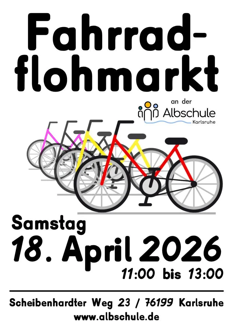 Fahrradflohmarkt in der Albschule Karlsruhe