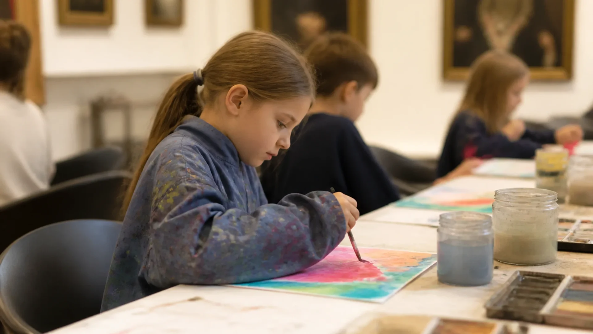 Donnerstagswerkstatt Kunst in der Kinderkunstschule Ettlingen