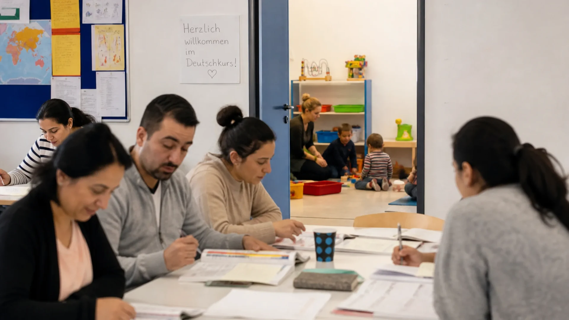 VwV-Deutschkurs für Eltern mit Kinderbetreuung
