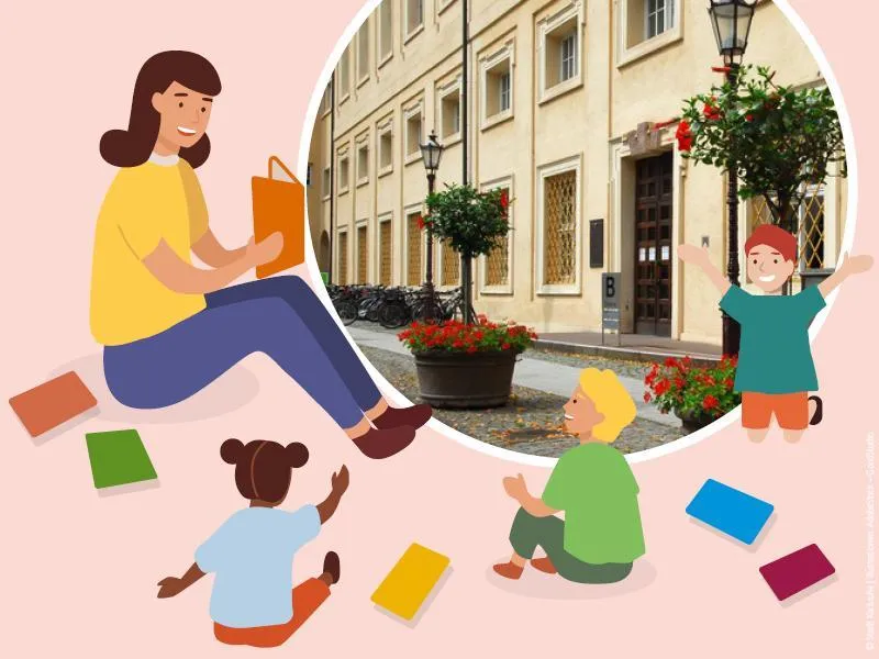 Vorlesestunde für Kinder in der Stadtbibliothek Durlach