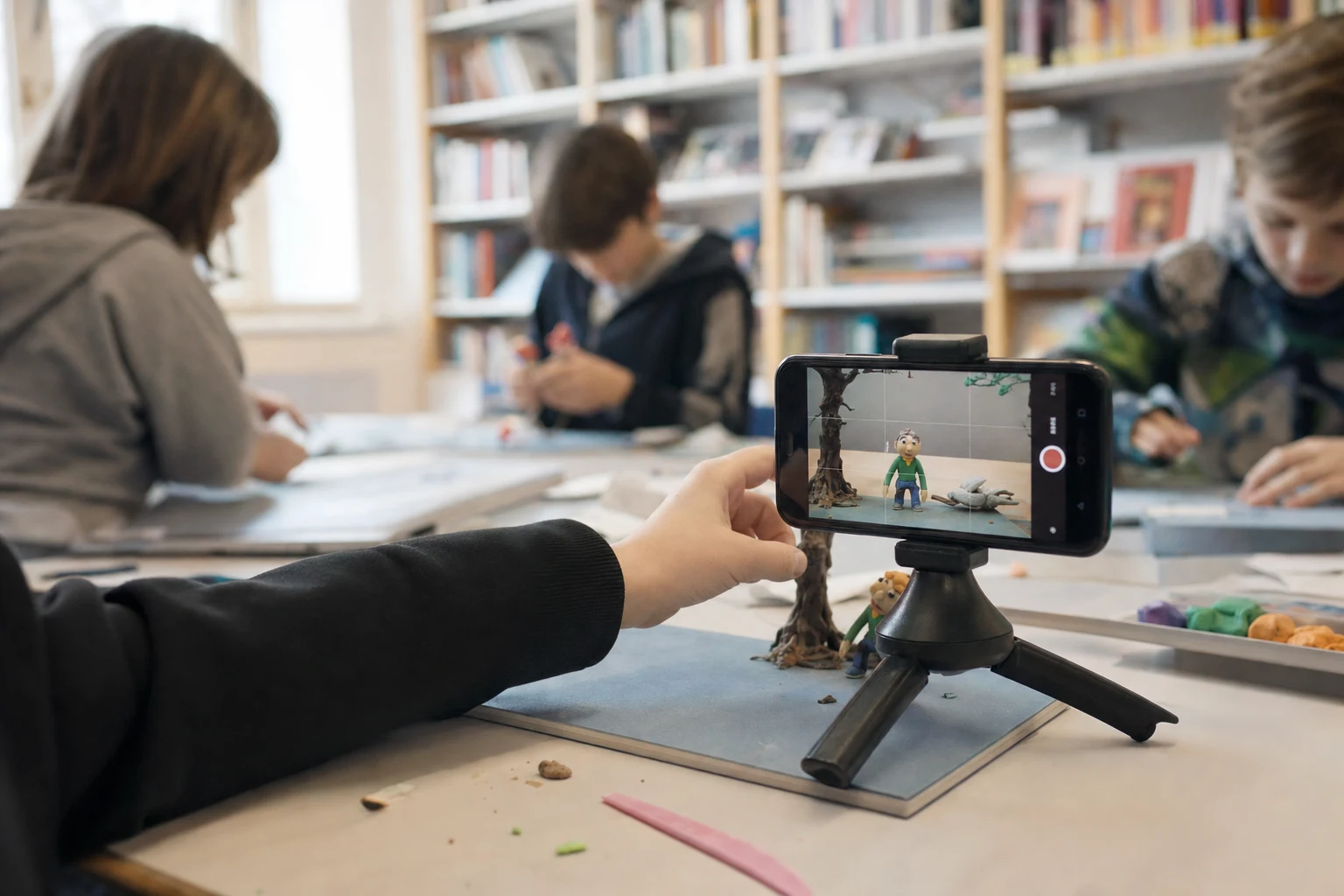 Trickfilm-Workshop in der Kinder- und Jugendbibliothek Karlsruhe