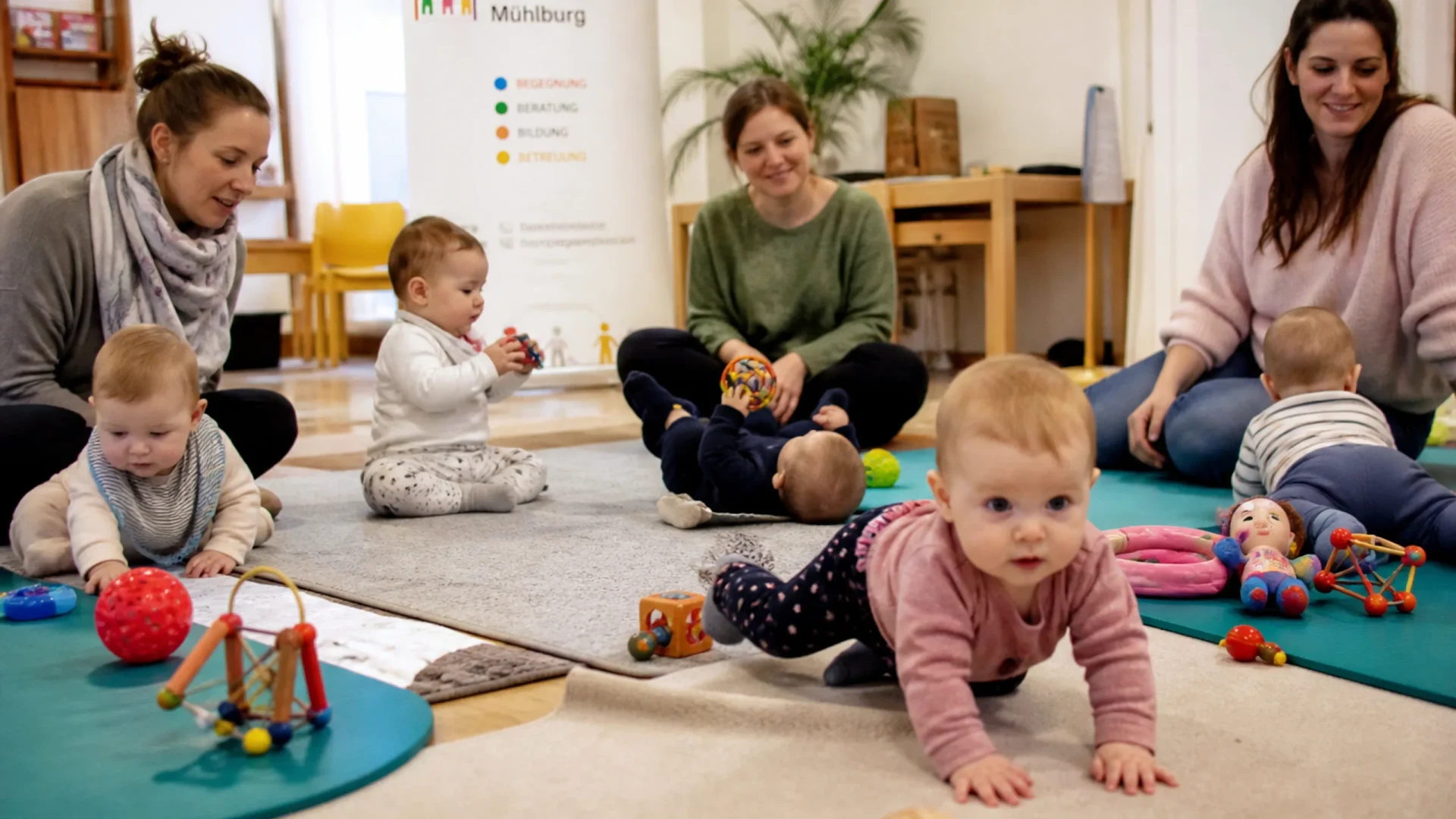 Krabbelgruppe im Familienzentrum Mühlburg