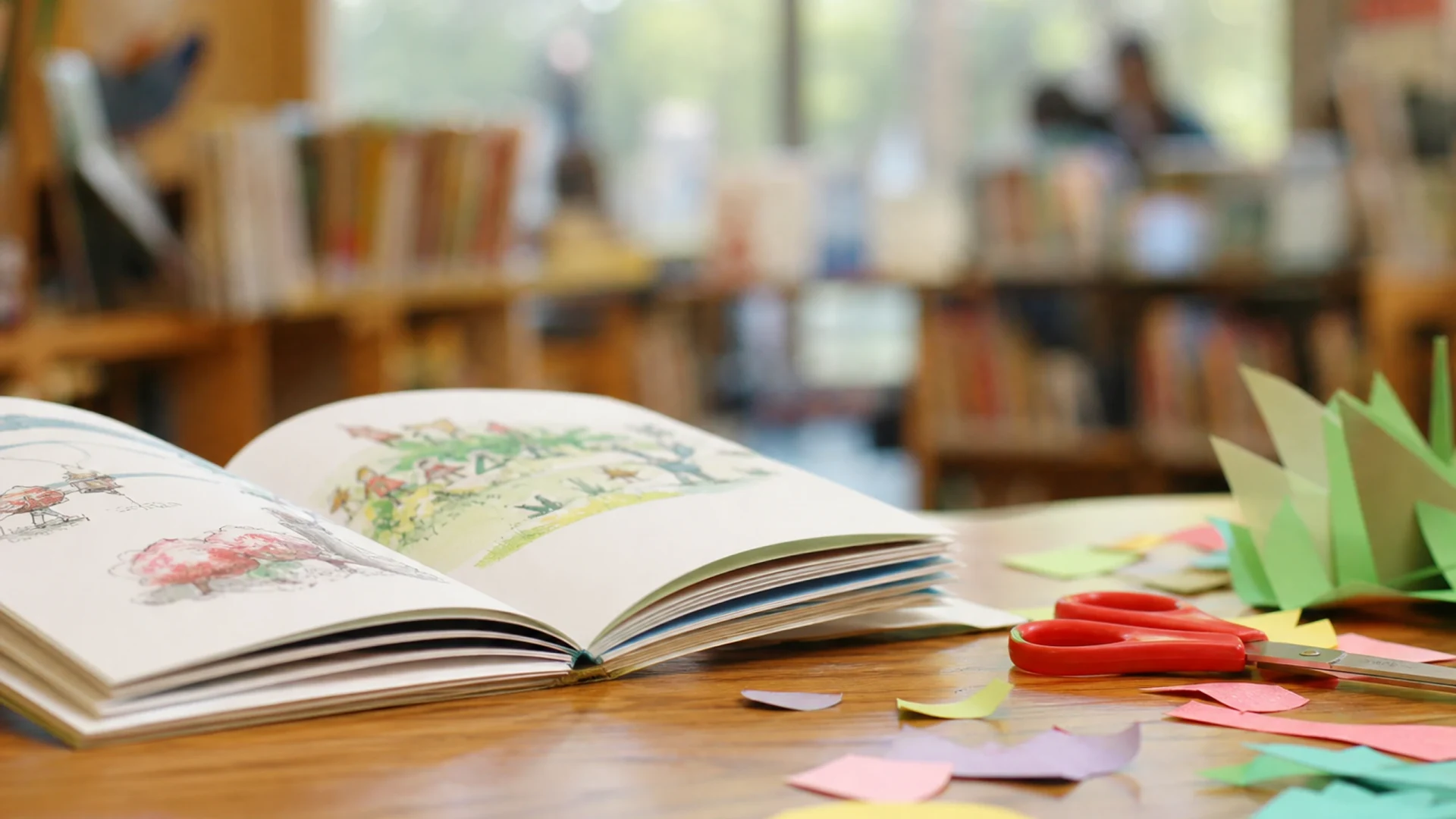 Vorlese- und Bastelzeit in der Kinderbibliothek
