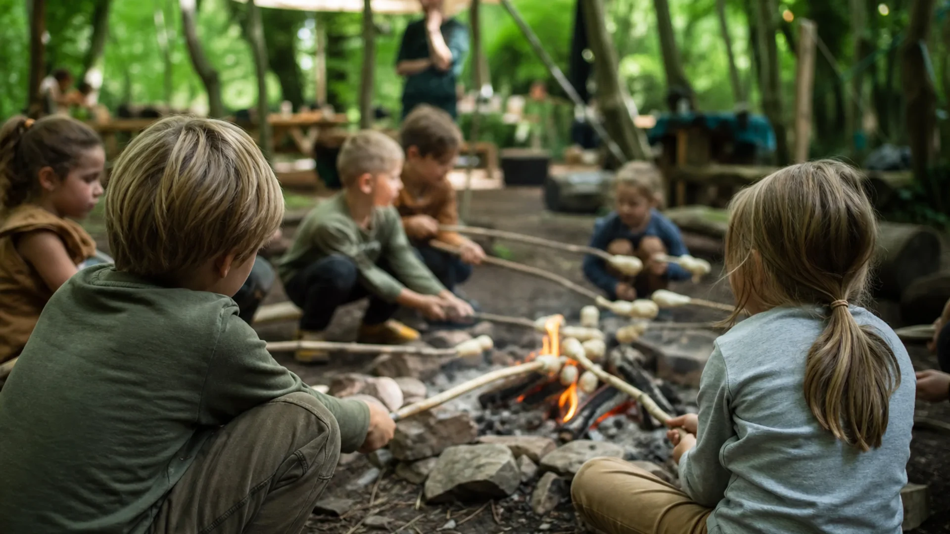 Wilder Kindergeburtstag mit Lagerfeuer und Stockbrot