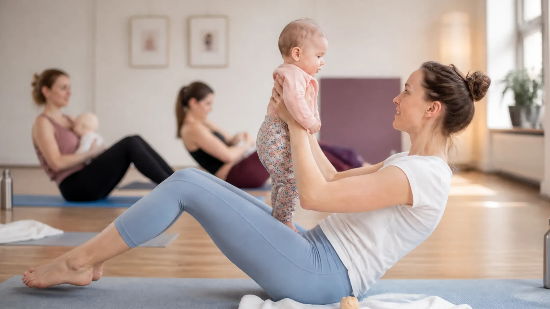 Baby Om Rückbildungsyoga Mutter und Baby