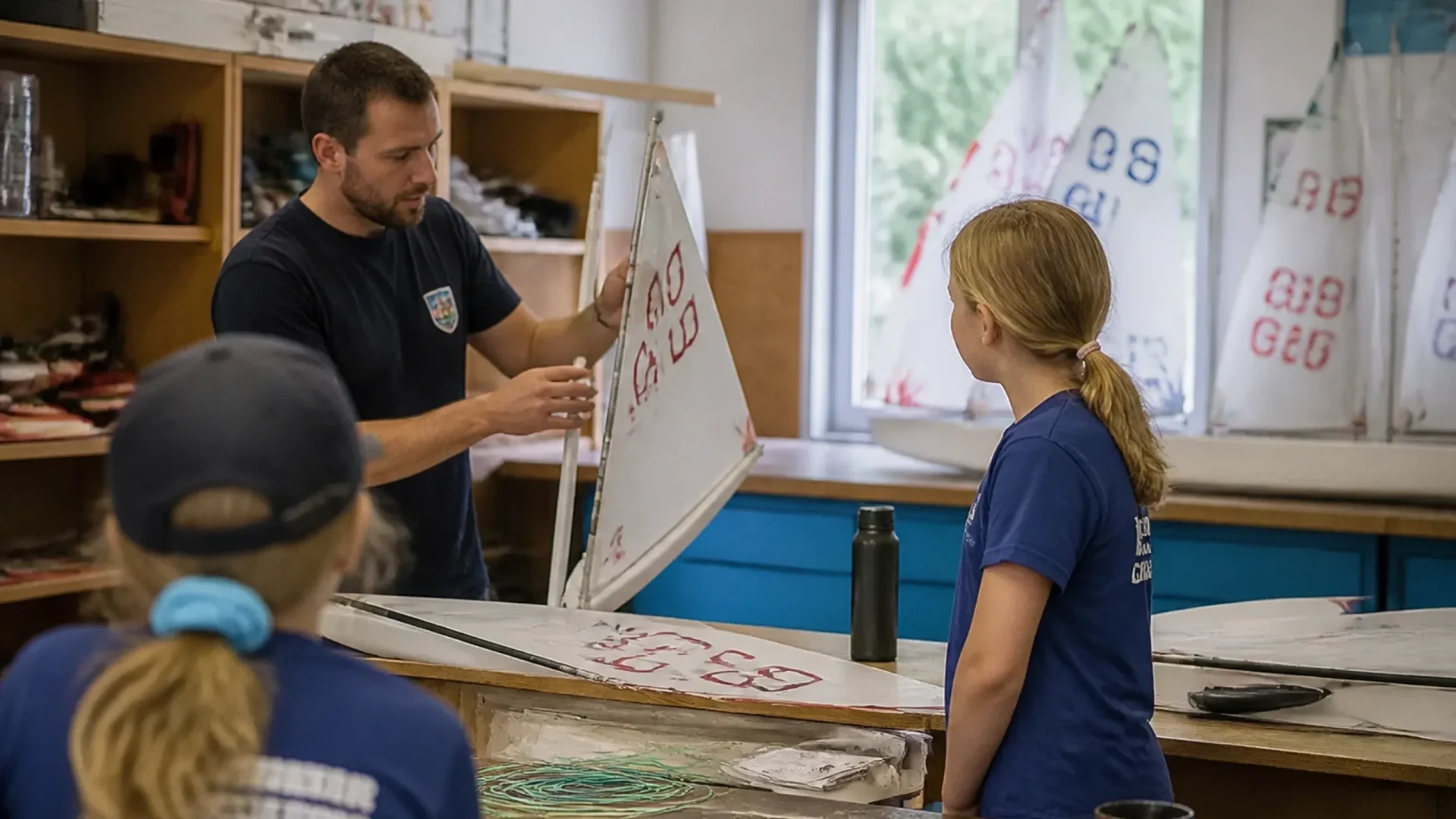 Jüngsten-Segelausbildung am Goldkanal in Rastatt
