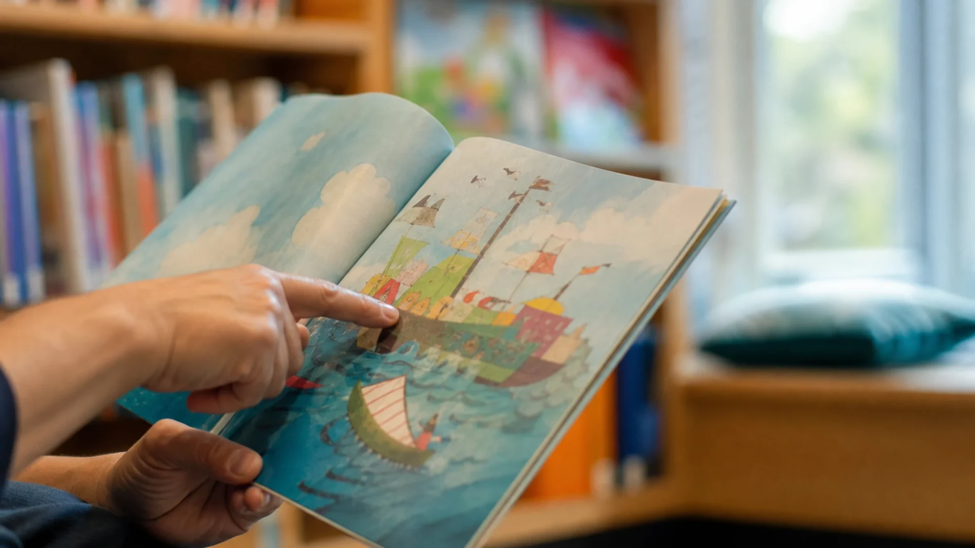 Vorlesestunde für Vorschulkinder in der Kinder- und Jugendbibliothek
